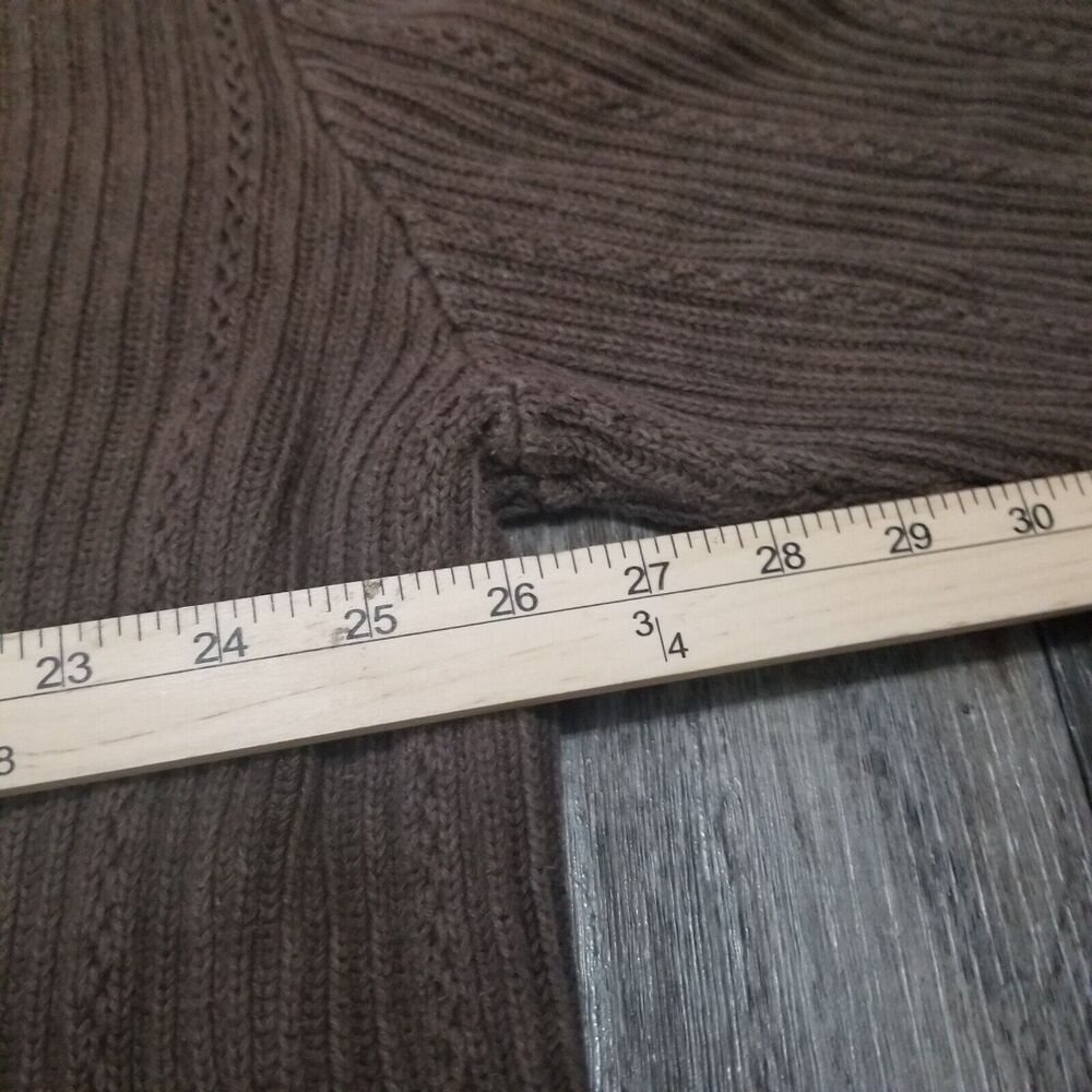 Vintage‎ Chaps Ralph Lauren Cable-Knit Brown USA Crewneck Sweater Men’s Size XXL - Picture 3 of 12